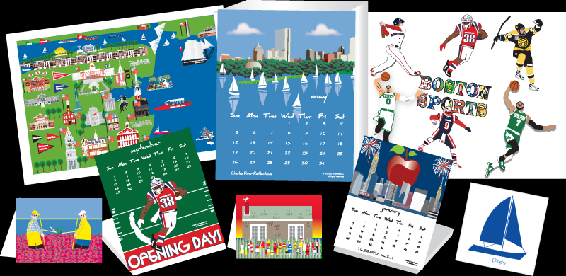 Calendars, note cards, and posters by J&J Graphics.