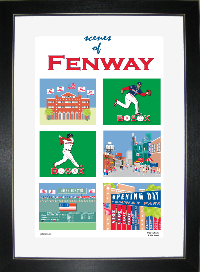 Boston Sports Posters By J Graphics Boston Sports Poster Scenes Of Fenway Framed Pbs11 Fr