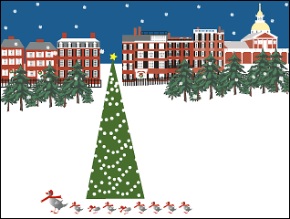 Boston Common Holiday Card.