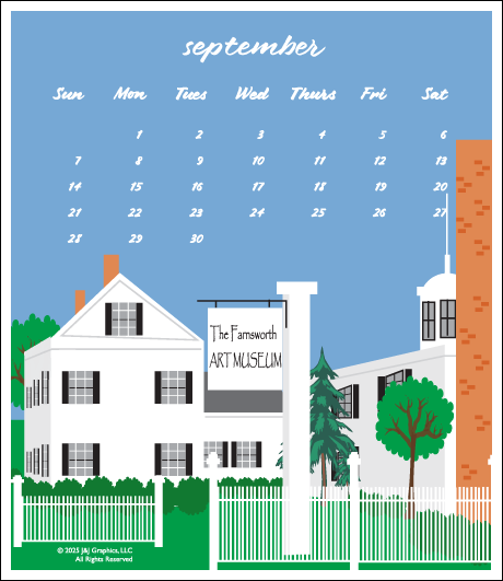 Maine Jewel Case Calendar.