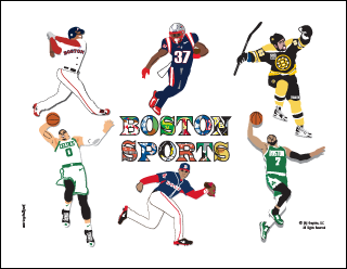 Boston sports poster.