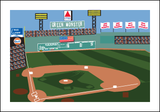 Boston sports poster.