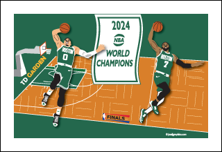 Boston sports poster.