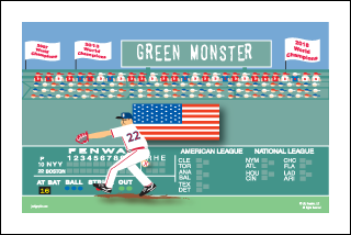 Boston sports poster.